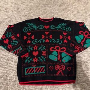 Cabin Creek Black and Red Holiday Sweater